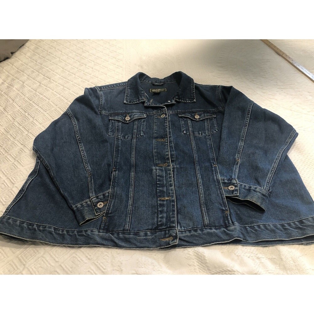 Eddie Bauer Vintage Denim Trucker Jacket Size 4XL  Button Jean Workwear
